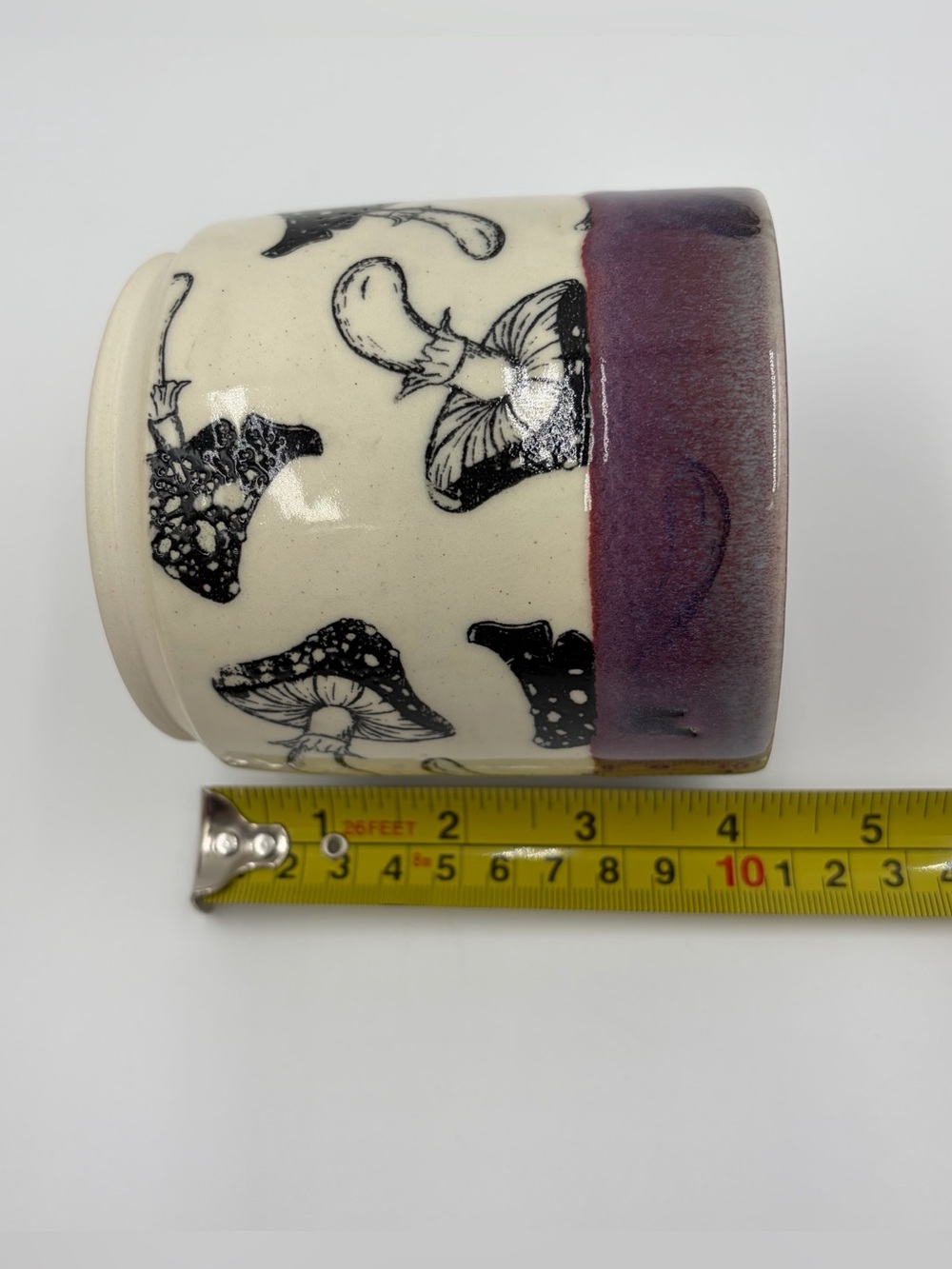 Mermud Studio Pottery Mushroom Purple Ceramic Coffee Mug - Picture 7 of 10